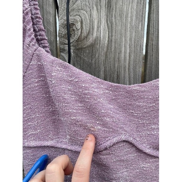 Altar'd State Lilac Purple Textured Puff Sleeve Bustier Mini Dress Small - Picture 3 of 5